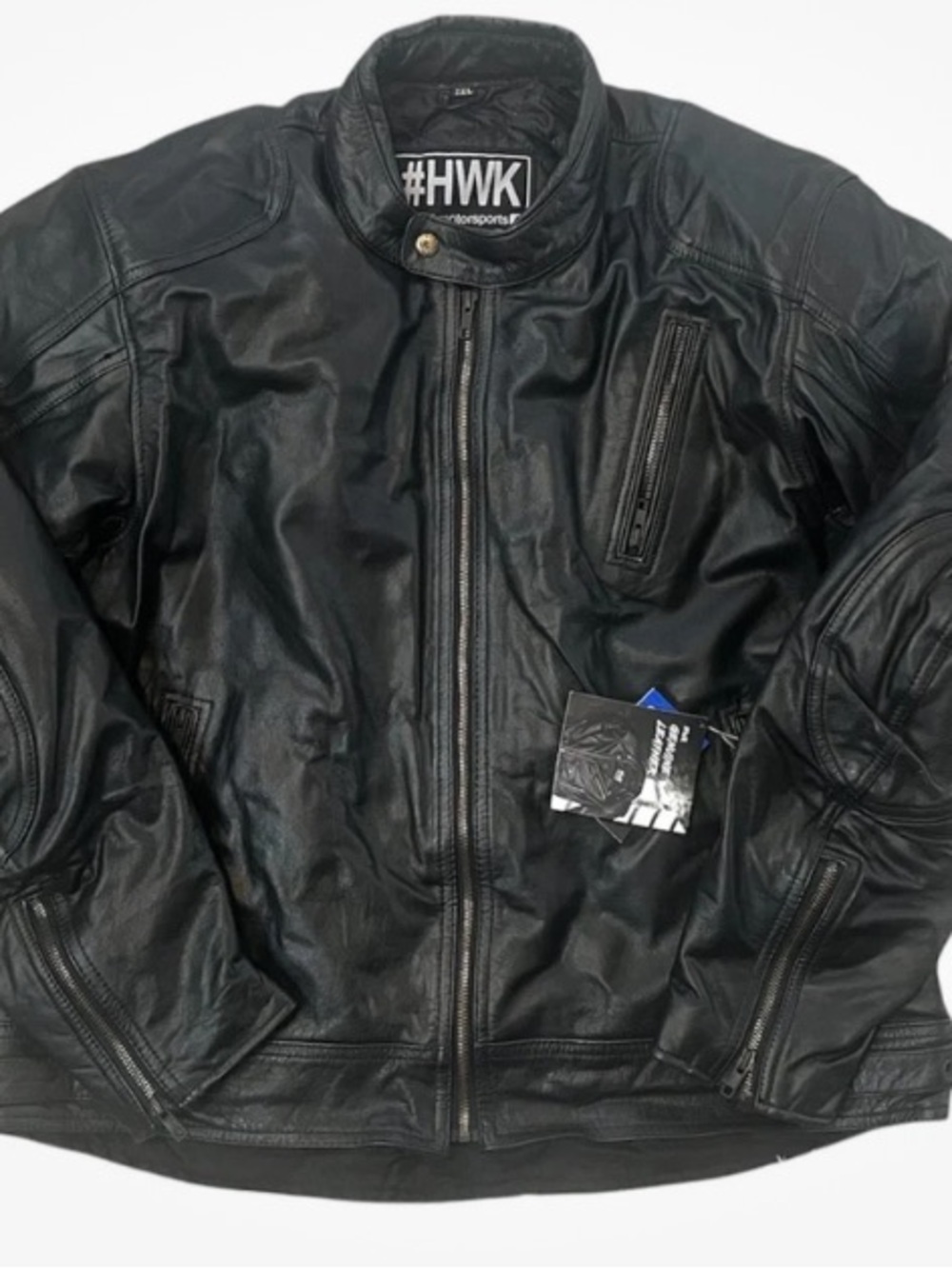 NEW HWK Leather Motorcycle Jacket. In Original Packaging. 3xl and 4xl